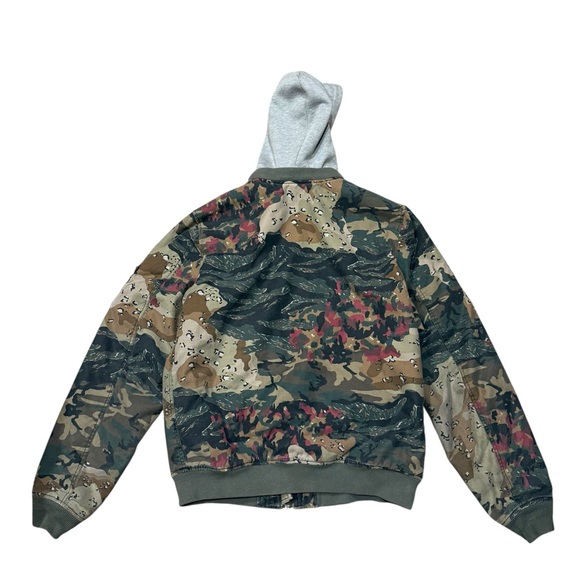 Alpha Industries MA-1 Bomber Flight Jacket Woodland Camo Men’s Sz L - Picture 2 of 5